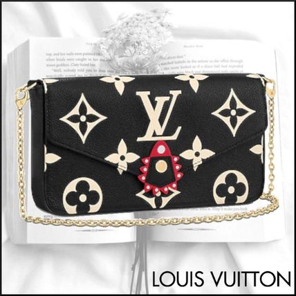 Louis Vuitton 2020 21AW Monogram Bi color Chain Leather Party Style Elegant Style M69515 