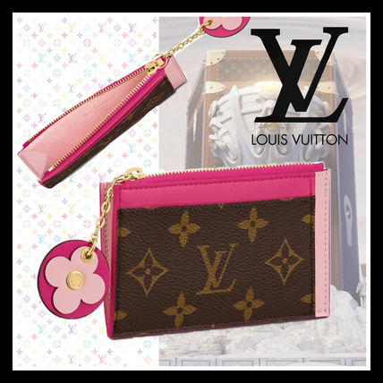 Louis Vuitton MONOGRAM 2019 20AW Monogram Blended Fabrics Leather Long Wallet Coin Cases 