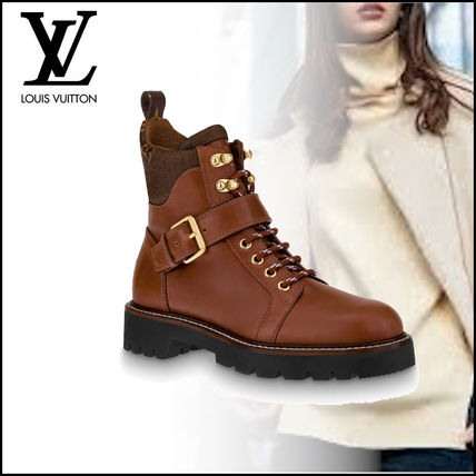 Louis Vuitton 2019 20AW Monogram Plain Toe Rubber Sole Blended Fabrics Bi color 1A5LQW 