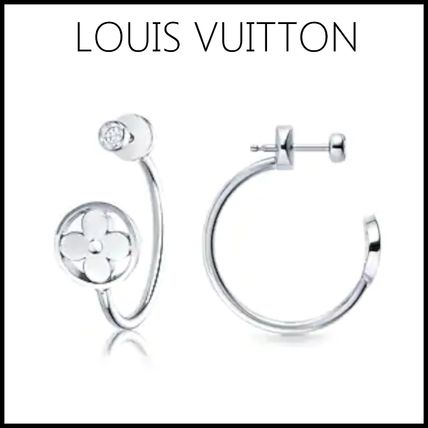Louis Vuitton MONOGRAM IDYLLE 2020 SS Idylle Blossom Small Hoop Earring White Gold And Diamond Q96333 