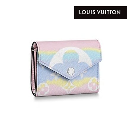 Louis Vuitton ZOE 2020 SS Monogram Canvas Leather Folding Wallet Logo Folding Wallets M69341 