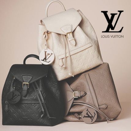 Louis Vuitton 2020 21AW Casual Style Plain Leather Elegant Style Logo Backpacks 
