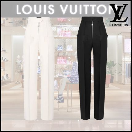Louis Vuitton Casual Style Wool Silk Plain Long Office Style Elegant Style 1A7UQF 1A7UX4 