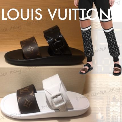 Louis Vuitton 2020 SS Monogram Open Toe Rubber Sole Casual Style Plain 