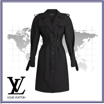 Louis Vuitton 2020 Cruise Wool Silk Long Sleeves Plain Medium Elegant Style Dresses 