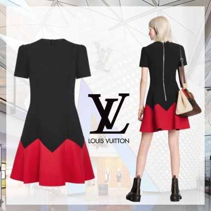 Louis Vuitton 2020 21AW Plain Medium Short Sleeves Dresses 1A82NU 