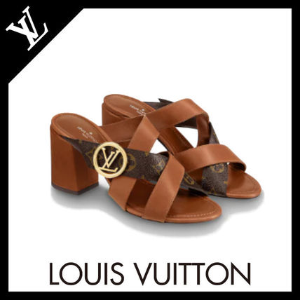 Louis Vuitton Monogram Logo Heeled Sandals 1A5BZU 
