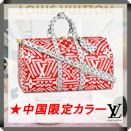 Louis Vuitton 2020 21AW Monogram Leather Crossbody Logo Boston  Duffles M45472 