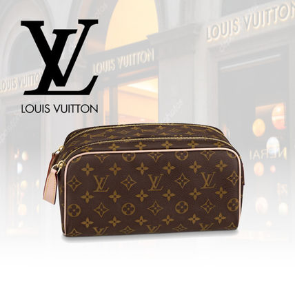 Louis Vuitton 2020 SS Monogram Canvas Leather Logo Pouches  Cosmetic Bags 