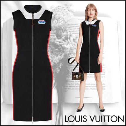 Louis Vuitton 2020 21AW Crew Neck Short Casual Style Tight Wool Silk Sleeveless 1A8BMW 