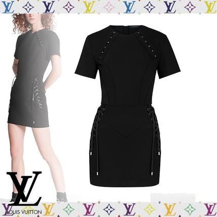 Louis Vuitton 2020 SS Short Sleeved Dress With Lacing Detail 1A62MR 