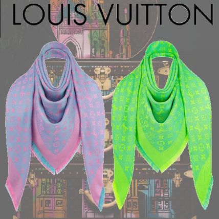 Louis Vuitton 2020 SS Denim Monogram Shawl M76204 M76205 