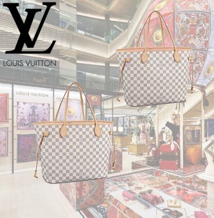 Louis Vuitton DAMIER AZUR Other Plaid Patterns Casual Style Leather Office Style N41361 N41605 