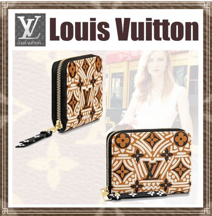 Louis Vuitton MONOGRAM 2020 21AW Monogram Blended Fabrics Street Style Leather Small Wallet M69496 