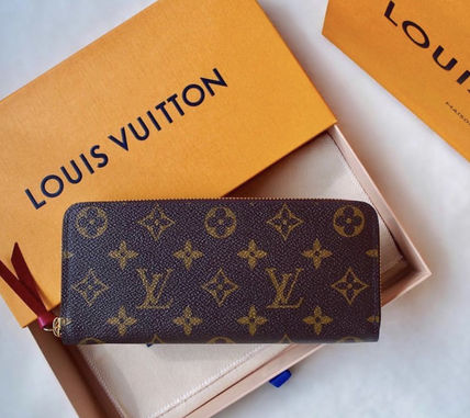 Louis Vuitton Monogram Leather Logo Long Wallets M61298 M60742 