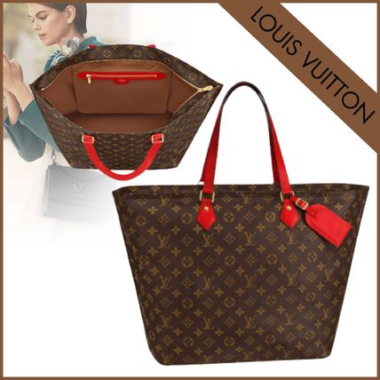 Louis Vuitton Monogram Canvas A4 Leather Logo Totes M55174 