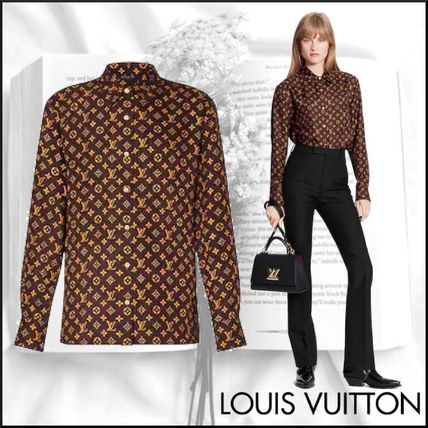 Louis Vuitton MONOGRAM 2020 21AW Monogram Casual Style Silk Long Sleeves Medium Office Style 1A8BSO 