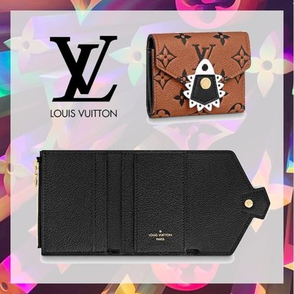 Louis Vuitton ZOE 2020 21AW Monogram Calfskin Blended Fabrics Leather Folding Wallet M69511 