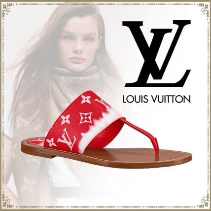 Louis Vuitton 2020 SS Monogram Open Toe Casual Style Blended Fabrics Tie dye 