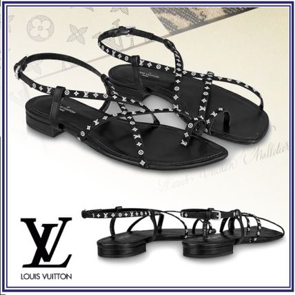 Louis Vuitton 2020 21AW Monogram Open Toe Casual Style Plain Leather Elegant Style 