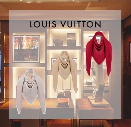 Louis Vuitton Monogram Wool Silk Knit  Fur Scarves M72237 M71360 M71336 