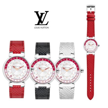 Louis Vuitton MONOGRAM 2020 21AW Casual Style Leather Metal Round Party Style Quartz Watches 
