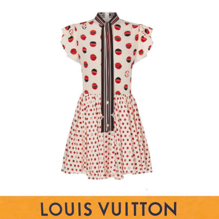 Louis Vuitton 2020 21AW Monogram Mini Dress In Silk Crepe De Chine 1A842E 