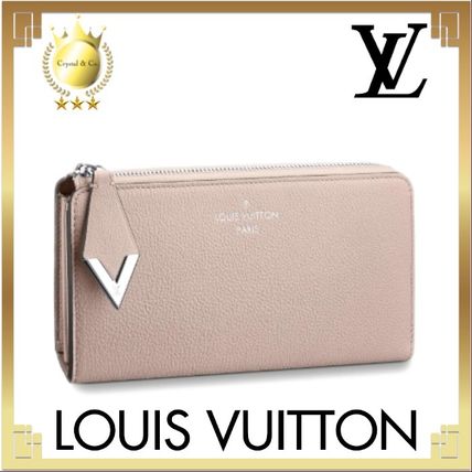 Louis Vuitton PORTEFEUILLE COMETE 2020 SS Calfskin Bi color Plain Leather Long Wallet Logo 