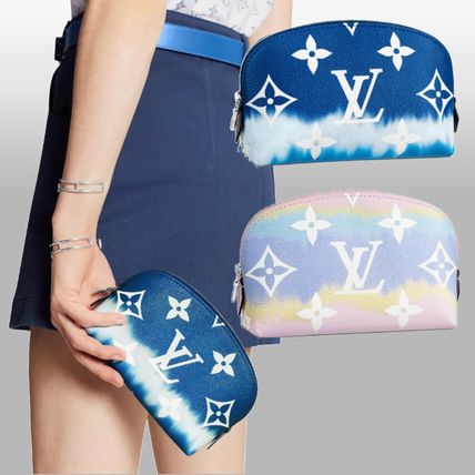 Louis Vuitton MONOGRAM 2020 SS Monogram Tie dye Leather Pouches  Cosmetic Bags 