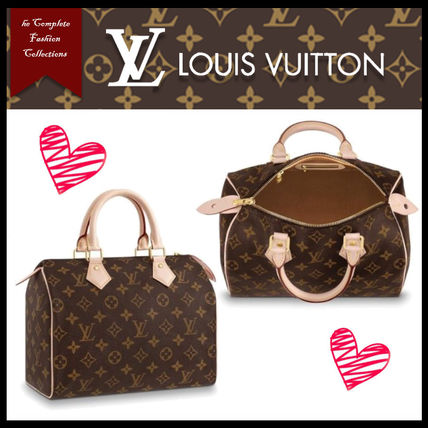 Louis Vuitton Monogram Unisex Leather Logo Boston  Duffles M41109 