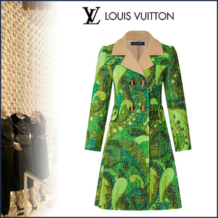 Louis Vuitton 2020 SS Paisley Blended Fabrics Party Style Elegant Style Coats 1A7SCR 