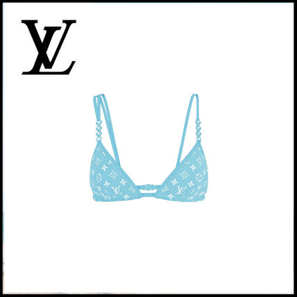 Louis Vuitton MONOGRAM Blurry Monogram Bikini Top With Jewel Straps 1A614W 