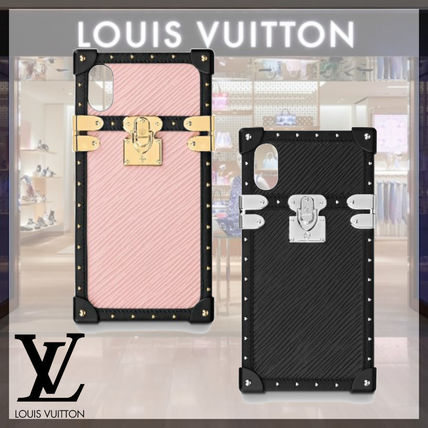 Louis Vuitton EPI Unisex Plain Leather iPhone X iPhone XS Smart Phone Cases M67895  M67894 