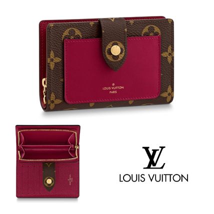 Louis Vuitton Leather Logo Folding Wallets 