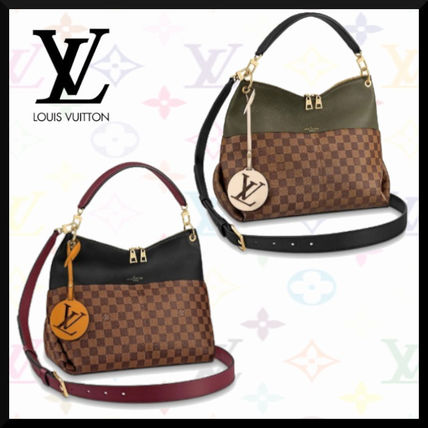 Louis Vuitton DAMIER 2020 21AW Monogram Leather Elegant Style Logo Totes N40366 N40369 