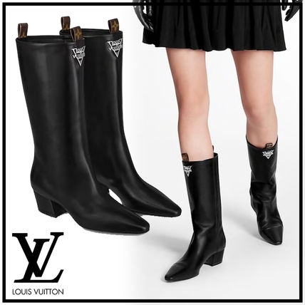 Louis Vuitton Casual Style Leather Elegant Style Logo Boots Boots