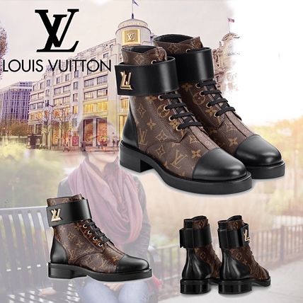 Louis Vuitton MONOGRAM 2018 19AW Monogram Leather Logo Boots Boots 1A2Q3P 