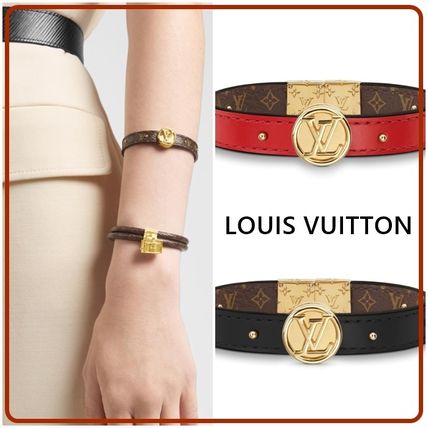 Louis Vuitton MONOGRAM Leather Party Style Formal Style Bracelets M6268E M6173E 