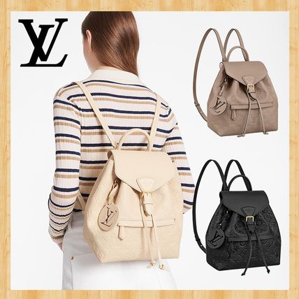 Louis Vuitton MONOGRAM 2020 21AW Monogram Casual Style A4 Plain Leather Logo Backpacks M45205 M45410 M45397 