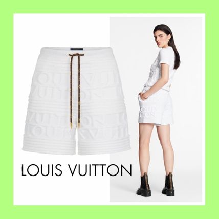 Louis Vuitton 2020 21AW Soft Wool Knit Shorts With 3D Louis Vuitton Signature 1A83E9 