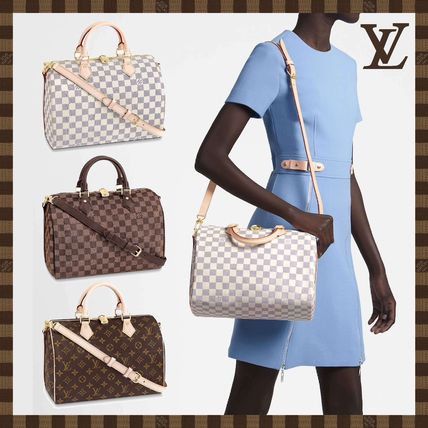 Louis Vuitton SPEEDY Monogram 3WAY Plain Leather Crossbody Logo Handbags N41373 N41367 M41112 