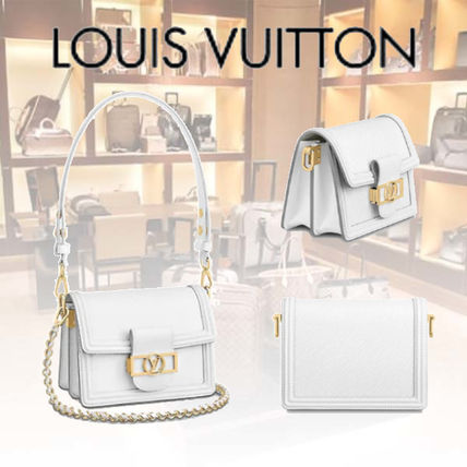 Louis Vuitton 2020 SS Calfskin 2WAY Chain Plain Leather Party Style Elegant Style M55963 