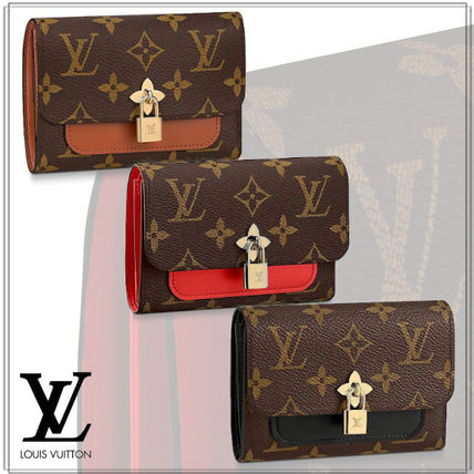 Louis Vuitton 2020 21AW Monogram Canvas Folding Wallet Logo Folding Wallets M62578 M62567 M67504 