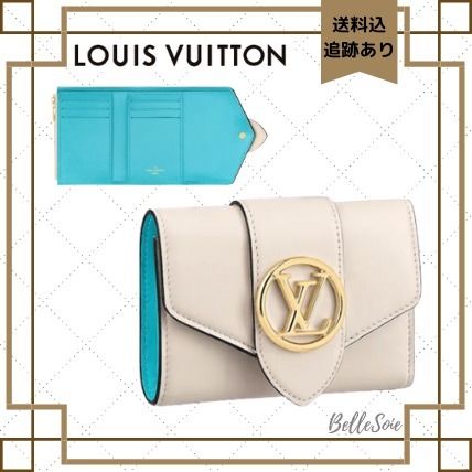 Louis Vuitton PONT NEUF 2020 SS Leather Folding Wallet Small Wallet Logo Folding Wallets M69176 