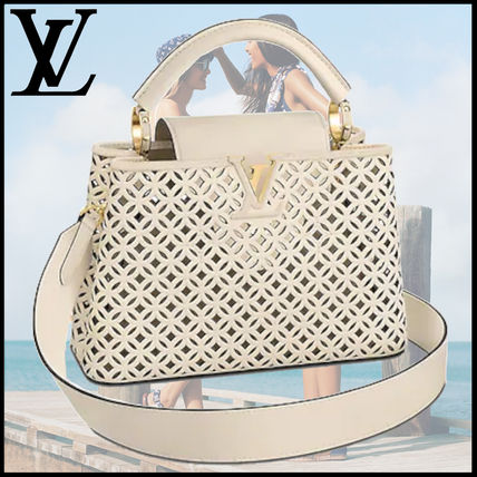Louis Vuitton CAPUCINES Monogram Casual Style Bag in Bag 2WAY Leather Office Style M57228 