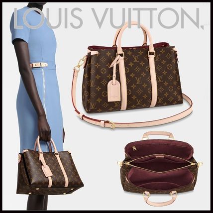 Louis Vuitton MONOGRAM 2020 SS Monogram Casual Style A4 Leather Office Style Elegant Style 