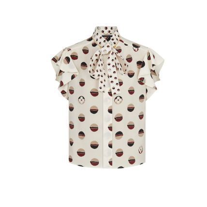 Louis Vuitton 2020 21AW Flounce Sleeve Lavaliere Blouse 1A842V 