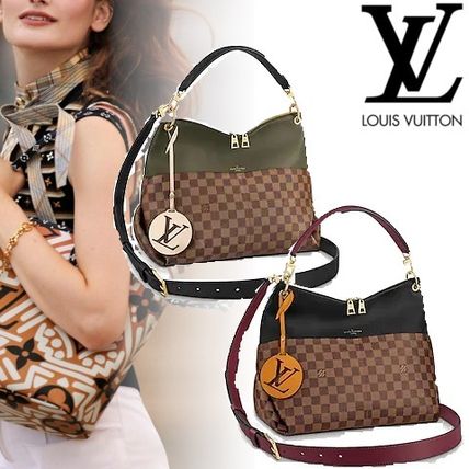 Louis Vuitton DAMIER 2020 21AW Leather Logo Totes N40369 N40366 