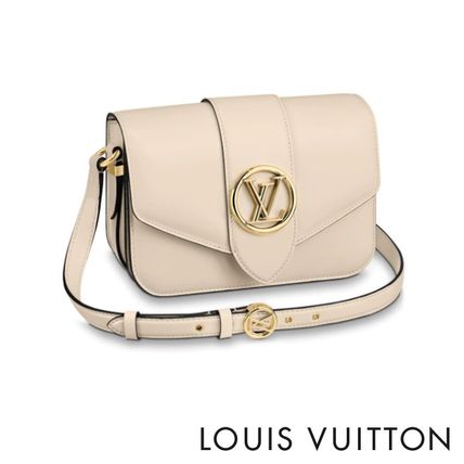 Louis Vuitton PONT NEUF Plain Leather Shoulder Bags M55950 