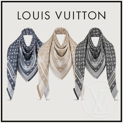 Louis Vuitton Wool Silk Knit  Fur Scarves M73699 M73698 M76341 